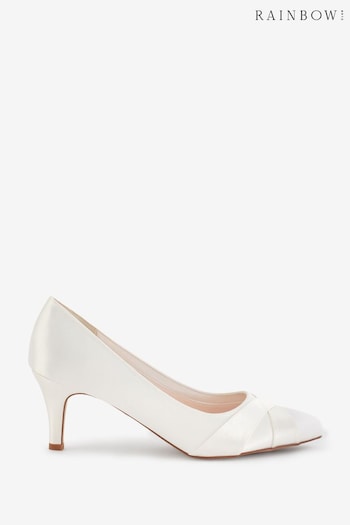 Rainbow Club White Wedding Lexi Satin Bridal Court Shoes (338748) | £89