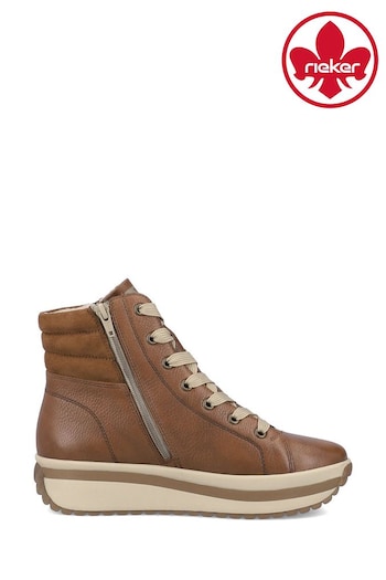 Rieker Womens Evolution Zipper Brown Boots (339074) | £90