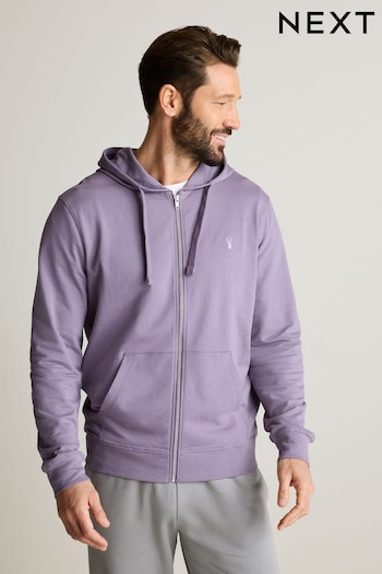 Lilac Purple Lightweight Zip Through Hoodie (339220) | £24