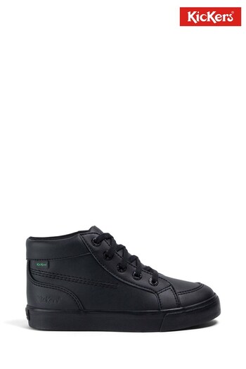 Kickers Junior Unisex Tovni Hi Vegan Black Shoes (339241) | £52