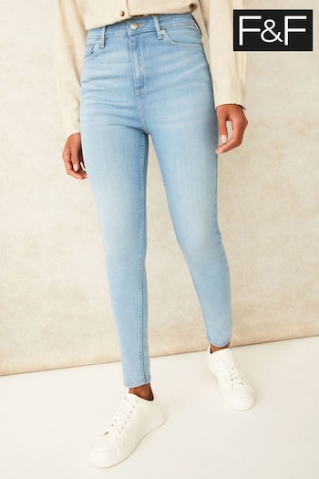 F&F Skinny Blue Contour Lightwash Jeans (339282) | £33