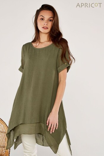 Apricot Green Turn Up Tee Shimmer Tunic (339317) | £25