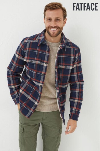 FatFace Blue Fjord Check Overshirt (339405) | £89