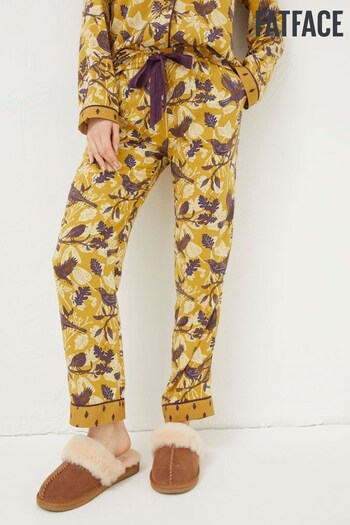 FatFace Yellow Stevie Lino Birds Pyjama Trousers (339518) | £34.50