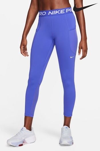 Nike Blue Pro Dri-FIT 365 Mid-Rise 7/8 Leggings with Pockets (339947) | £45