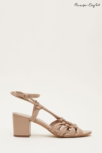 Phase Eight Brown Leather Ankle Strap Sandals (340003) | £99