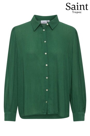 Saint Tropez Green Alba Casual Fit Button Shirt (340138) | £35