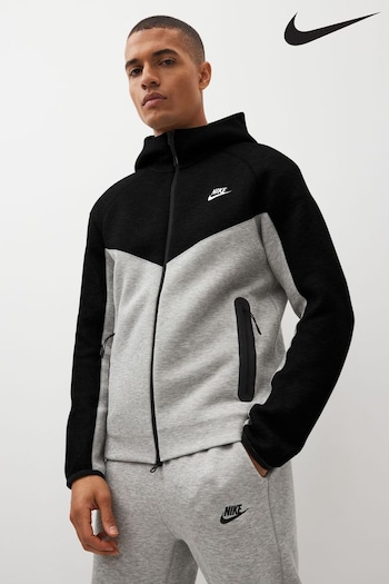 Nike Lunar90 Black/Grey Tech Fleece Full Zip Hoodie (340219) | £120