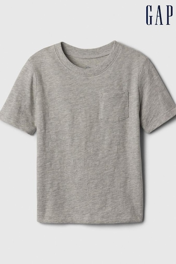 Gap Grey Pocket Crew Neck Short Sleeve T-Shirt (Newborn-5yrs) (340223) | £6