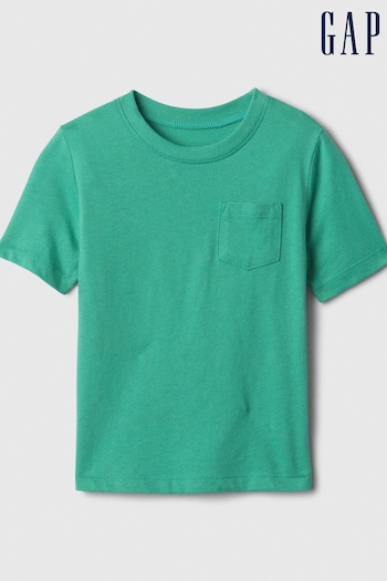 Gap Green Pocket Crew Neck Short Sleeve T-Shirt (Newborn-5yrs) (340241) | £6