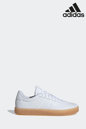 adidas White Brown Sportswear VL Court Trainers (340333) | £60