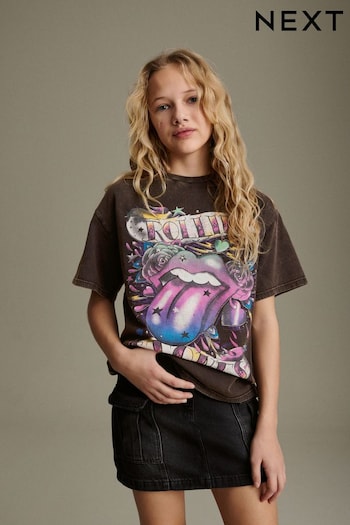 Grey Rolling Stones Oversized T-Shirt (3-16yrs) (340427) | £14 - £19