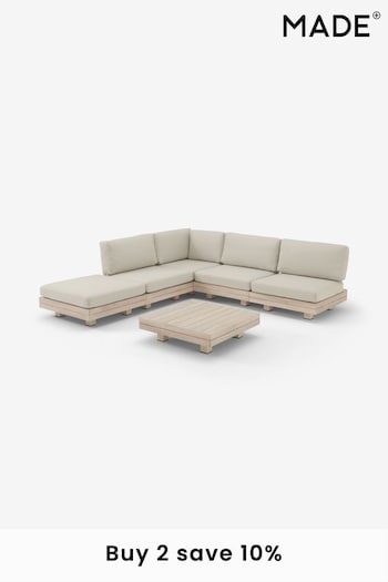 MADE.COM White Avarna Garden Corner Lounge Set (340566) | £1,699