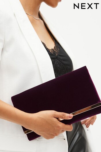 Purple Clutch Bag With Detachable Cross-Body Chain (340596) | £16