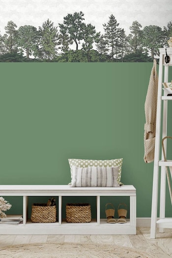 Woodchip & Magnolia Green Heaton Border Wallpaper (341010) | £110