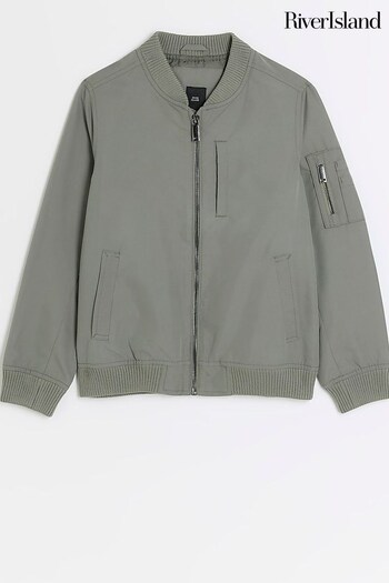 River Island Green Smart Bomber Boys Jacket (341280) | £27