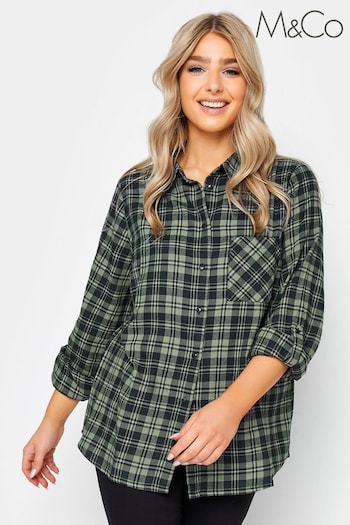 M&Co Green Check Boyfriend Shirt (341438) | £27
