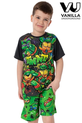 Vanilla Underground Green Boys Ninja Turtles Short Pyjamas (341521) | £16