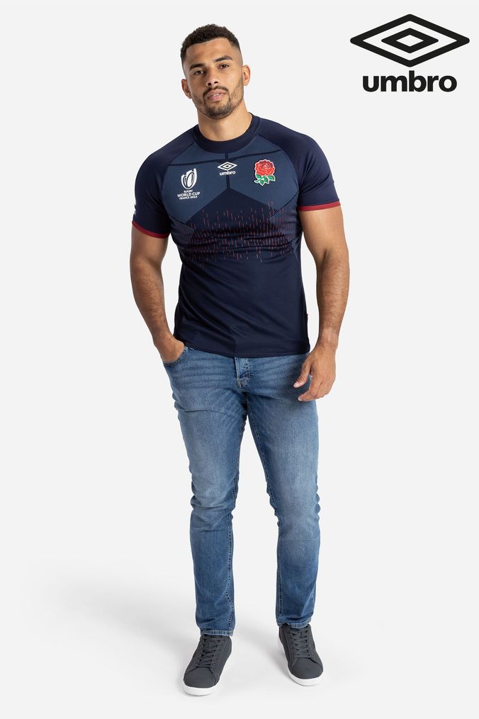 Umbro Navy England World Cup Mens Away Rugby Shirt (341526) | £80