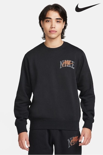 Nike Black Club Fleece Crew Sweatshirt (341623) | £65