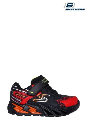 Skechers Black S Lights: Flex-Glow Bolt Shoes (341638) | £49