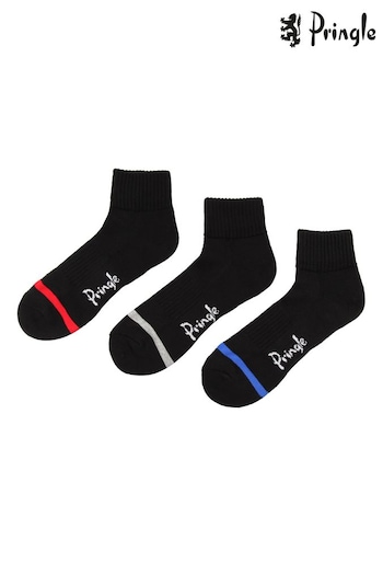 Pringle Black Sporting Ankle Socks (341996) | £14