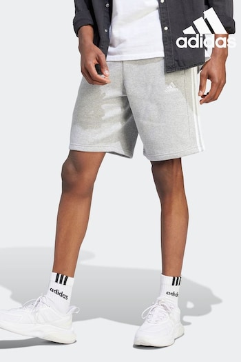 adidas Grey Sportswear Essentials Fleece 3 Stripes Shorts (342275) | £30
