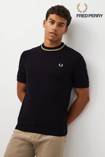 Fred Perry Cotton Pique Crew Neck T-Shirt (342562) | £85