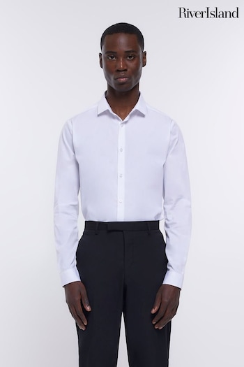 River Island White Slim Fit Smart Shirt (342676) | £23