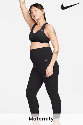 Nike Black Maternity Zenvy High Waisted 7/8 Leggings with Pockets (343076) | £100