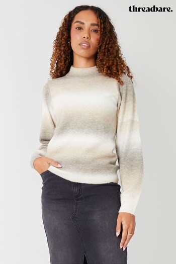 Threadbare White Ombré Knitted Jumper (343081) | £25