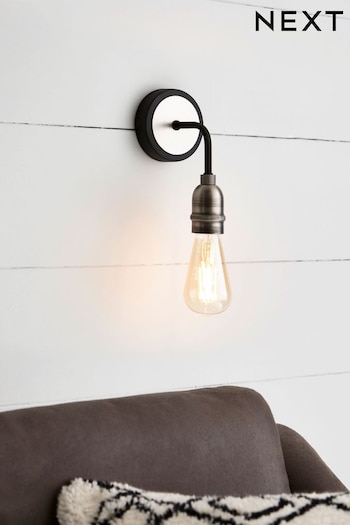 Black Brooklyn Wall Light (343083) | £25