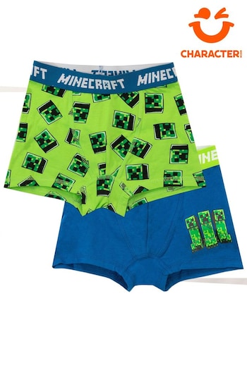 Character Green Minecraft Multipack Boxers Underwear (343178) | £15