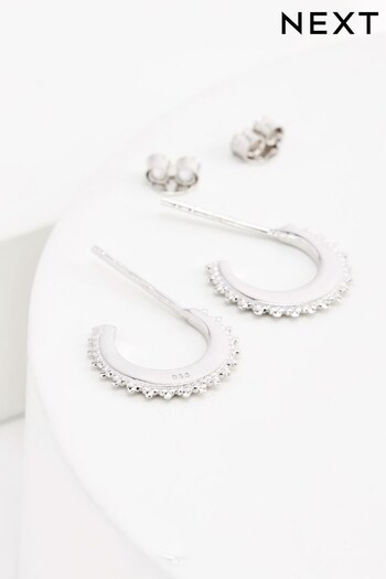 Sterling Silver Boho Hoop Earrings (343297) | £14