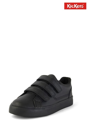 Kickers Junior Unisex Tovni Trip Vegan Black Shoes (343346) | £50