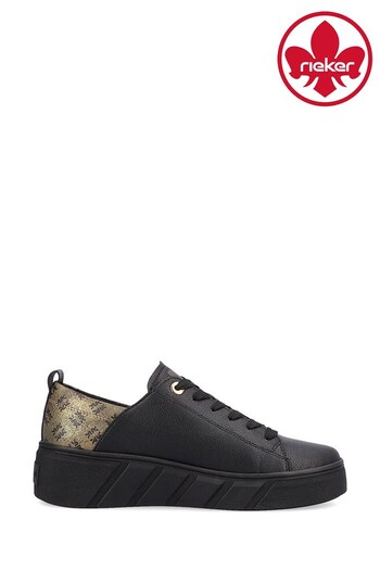 Rieker Womens Evolution Lace Up Black Shoes (343370) | £75