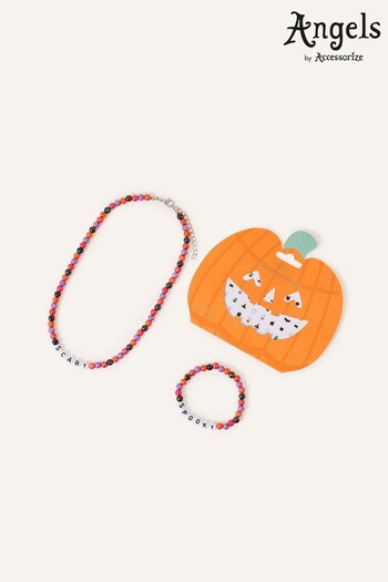 Angels by Accessorize Halloween Orange Jewellery and Nail Stickers Set (343544) | £12