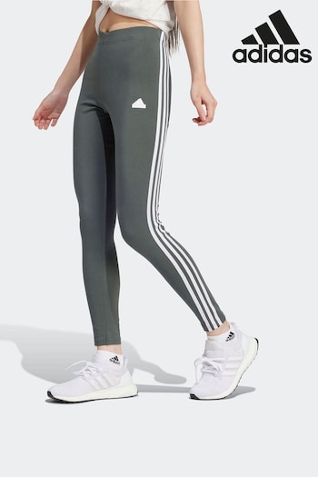 adidas Green Sportswear Future Icons 3-Stripes Leggings Black (343565) | £33