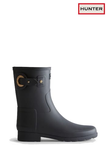 Hunter Refined Short Black Boots (343648) | £135