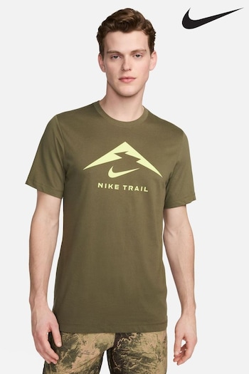Nike Brown Dri-FIT Trail Running T-Shirt (343870) | £33