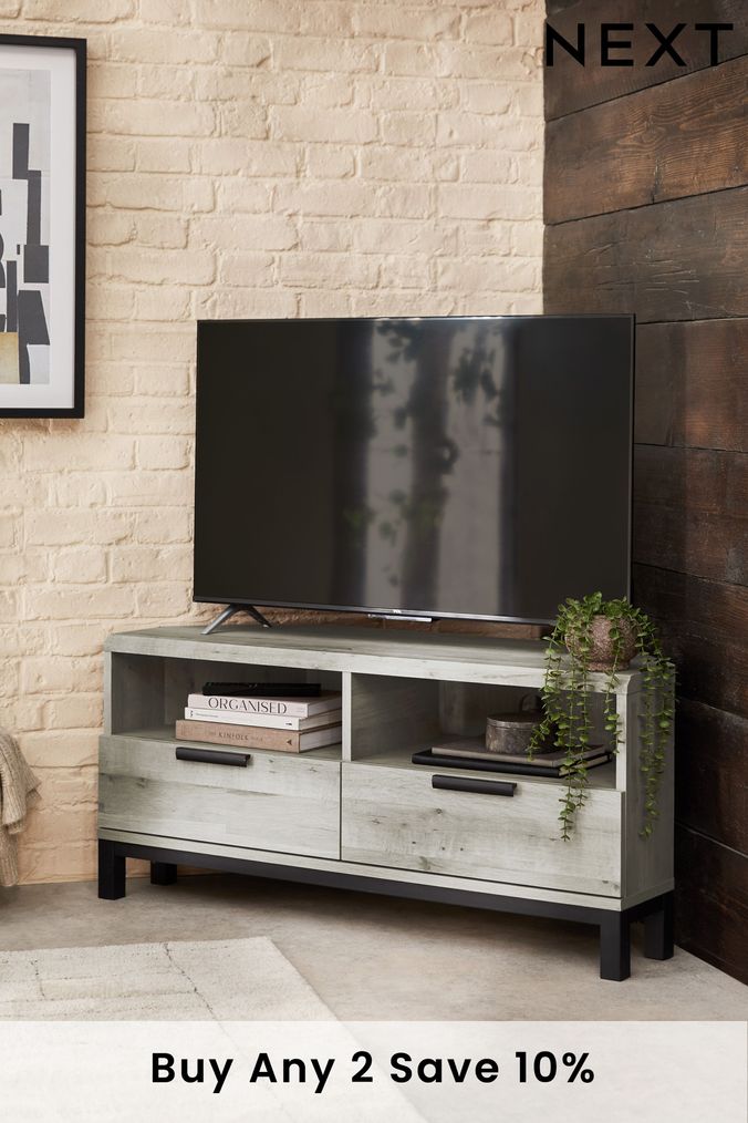 Grey corner tv stand store for 55 inch tv