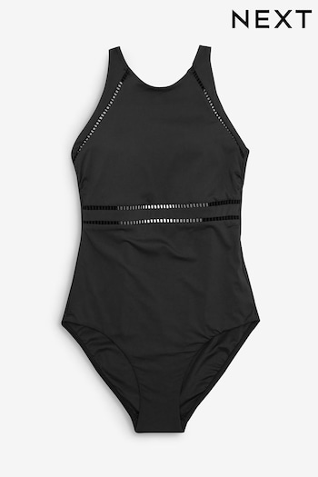 Black High Neck Tummy Control Swimsuit (344723) | £36