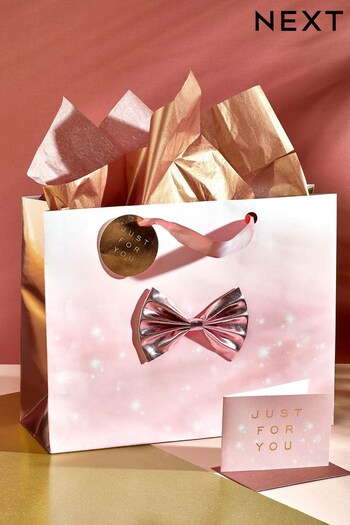 Pink Just For You Gift Bag and Card Set (344913) | £4