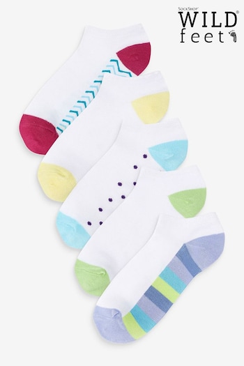 Wild Feet White Low Cut Bamboo Trainer Liners Socks (345417) | £18