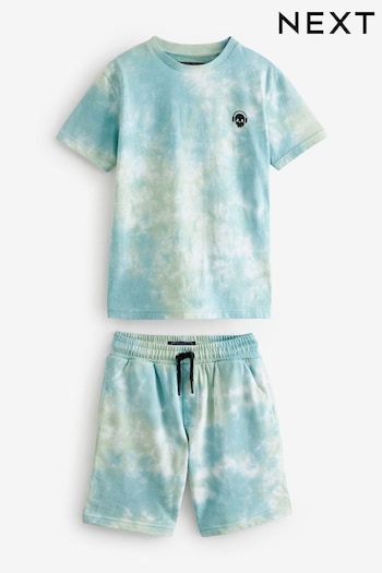 Mineral Green Tie Dye T-Shirt and Shorts Set (3-16yrs) (345478) | £16 - £24