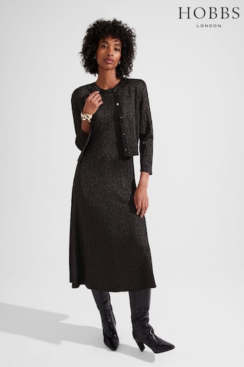 Hobbs Reena Knit Black Dress (345912) | £149