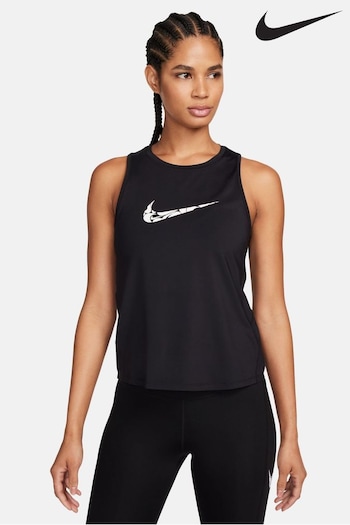 Nike BLAZER Black One Swoosh Dri-FIT Running Tank Top (346082) | £33