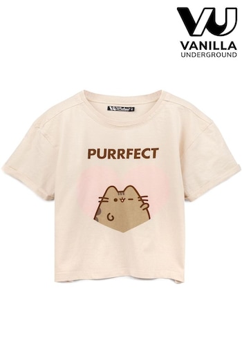 Vanilla Underground Cream Pusheen Cropped T-Shirt (346221) | £18