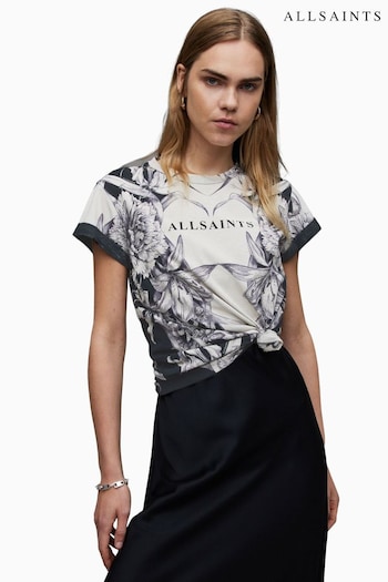 AllSaints Black Pattie Anna T-Shirt (346300) | £55