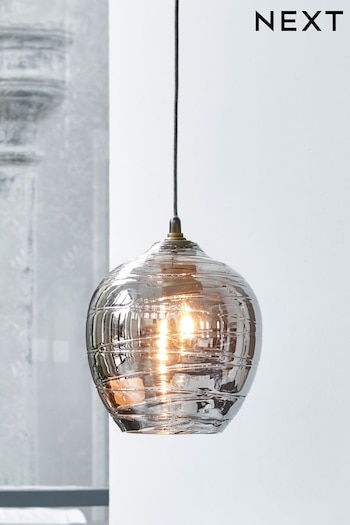 Smoke Grey Drizzle Easy Fit Pendant Lamp Shade (346360) | £30